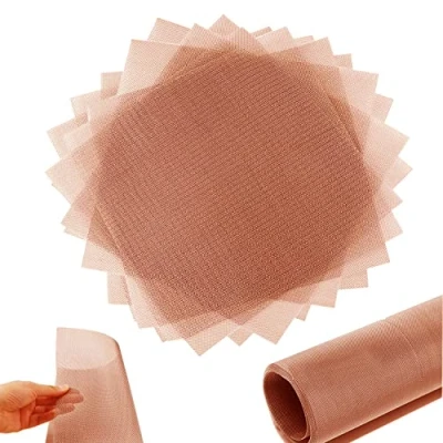 Image of 10 Pack 200 Mesh 99.9% Pure Copper Screen Woven Screen, Cloth Fine Mesh, 5.9x5.9 Inch