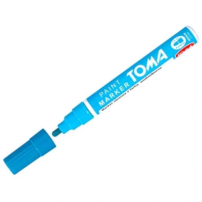 Image of SolaDirect Marker Pen Universal Waterproof Permanent Oil Based Paint for Car Tyres, Arts &amp; Crafts (Blue Light)