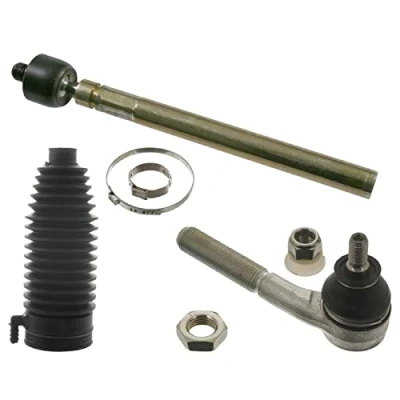 Image of 3812C7, 3812C7S1, 381744, 381744S1, 406674 Tie Rod FEBI BILSTEIN 38999 Front Axle Right with nuts clamps, steering bellow BMTS Turbo NEW