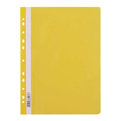 Image of D.RECT Lux PP File Folder A4 with Perforation Strong Polypropylene Film Yellow