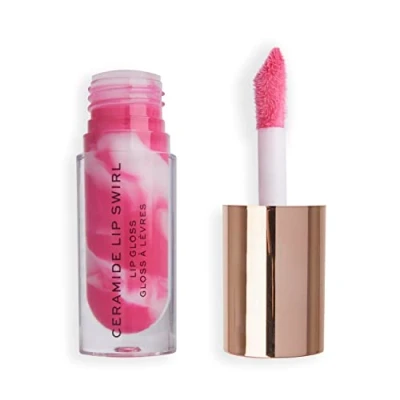 Image of Makeup Revolution, Lip Swirl Ceramide Gloss, Lipgloss, Berry Pink, 4.5ml