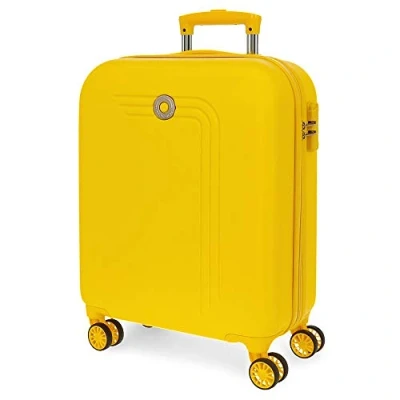Image of Movom Riga Yellow Cabin Suitcase 40x55x20 cm Rigid ABS Combination lock 37 Litre 2.8 Kg 4 Double Wheels Hand Luggage