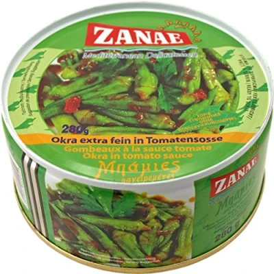 Image of Zanae Okra, Extra fine, in Oil (1 x 280 g Pack)