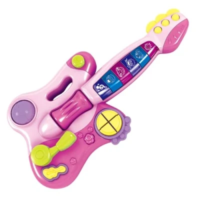 Image of Flex Educational Children Musical Guitar Toy Kids Gift Music with Sound And light toddler toys for 2 3 4 years (PINK)