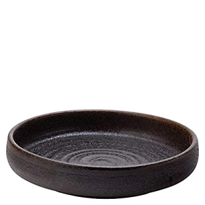 Image of Utopia Fuji Low Dish 7inch / 18cm Set of 6 Oven Proof Black Terracotta Tapas