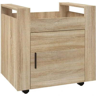 Image of vidaXL Desk Trolley Sonoma Oak 60x45x60 cm Engineered Wood