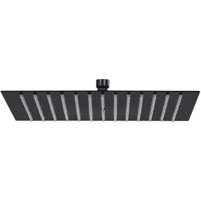 Image of vidaXL Rain Shower Head Stainless Steel 30x30 cm Square Black