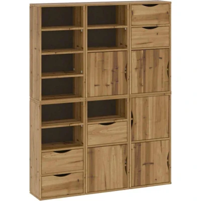 Image of vidaXL Side Cabinets 6 pcs &quot;ODDA&quot; 40x24x79 cm Solid Wood Pine