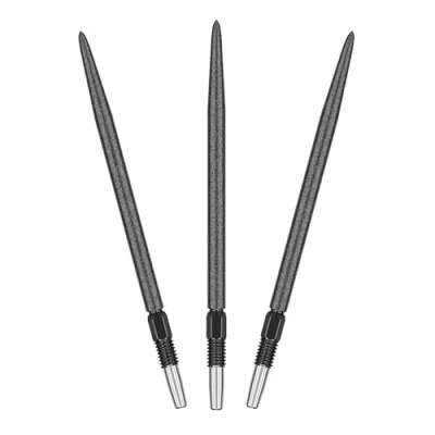 Image of TARGET Darts Swiss Point SLK Luke Littler Dart Points (3 Pack Set of Tips) 42MM Black Rough Textured Points, Replacement Steel Tips, Professional Accessories