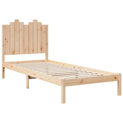 Image of Extra Long Bed Frame without Mattress 100x220 cm Solid Wood Vidaxl