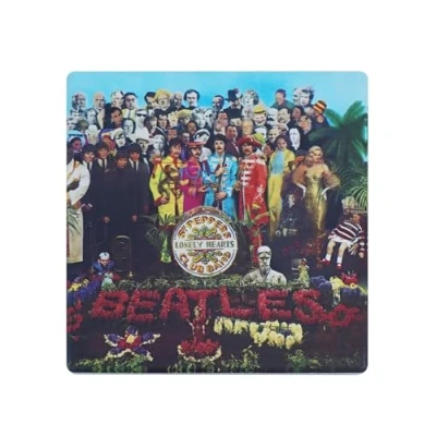 Image of Half Moon Bay The Beatles Sgt. Pepper Coaster Ceramic Coasters &amp; Beer Mats For Man Cave Gifts Music Rock Dad Desk Cool Room Decor