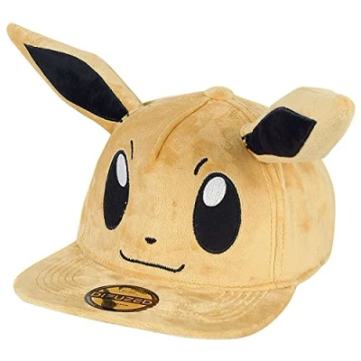Image of Difuzed Unisex Pokémon Eevee Plush Snapback Accessories, Brown