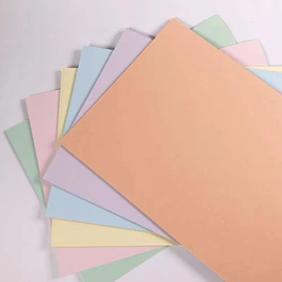 Image of Pastel Card A4 Mixed 60 Sheets 160gsm 6 Shades Printer Photocopier Coloured