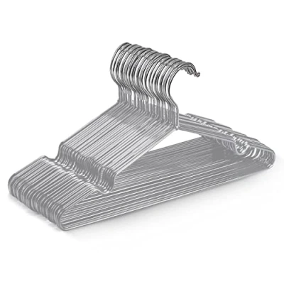 Image of KEPLIN 20x Premium Rubber Coated Metal Hangers Heavy Duty Space Saving Organiser Clothes For Wardrobes Coat Rack Rails (Grey)