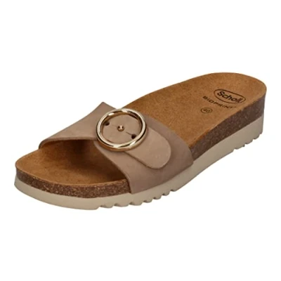 Image of Scholl Women&#039;s Malibu&#039; Mule Sandal, Taupe, 6.5 UK