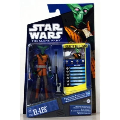 Image of Star Wars The Clone Wave 2 Galactic Battle Game CW47 El Les 3 3/4&quot; Figure includes Blasters! 28523