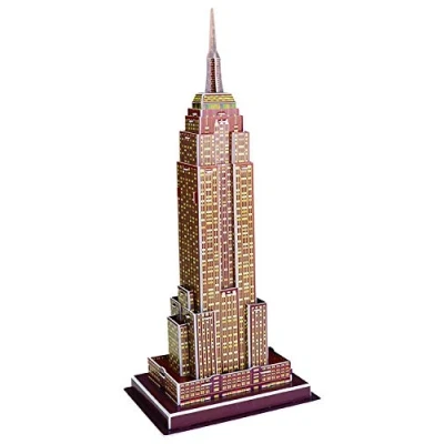 Image of 3D Empire State Building Puzzle Famous USA Landmark Model 24 Pieces