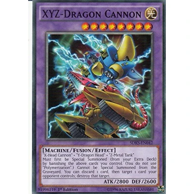 Image of YuGiOh SDKS EN042 1st Ed XYZ Dragon Cannon common card