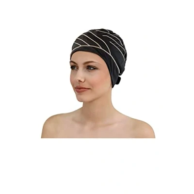 Image of Fashy Women Exclusive Fabric Swim Cap Black/Brown, One Size