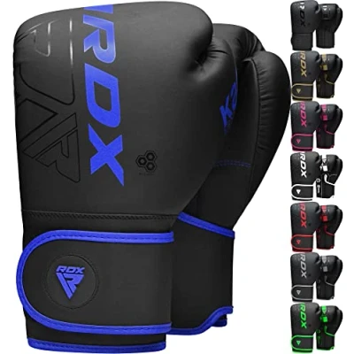 Image of RDX Kids Boxing Gloves Sparring and Muay Thai Maya Hide Leather, KARA Patent Pending Junior Training Mitt for Kickboxing, Punch Bag, Focus Pads, MMA, Pad, Double End Ball Punching Fight