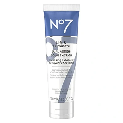 Image of No7 Lift &amp; Luminate Dual Action Cleansing Exfoliator 3.3fl oz