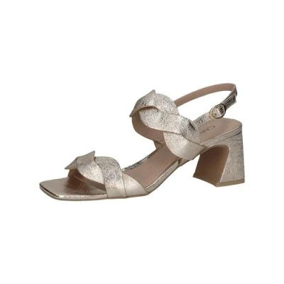 Image of CAPRICE Women&#039; 9 28317 42 Heeled Sandal, Lt Gold Metal, 4.5 UK