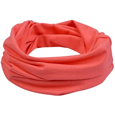 Image of Miobo Children&#039;s Loop Scarf, Cotton Tube Round Scarf in 14 Colours, Neckerchief for Children, Multifunctional (Coral, S)