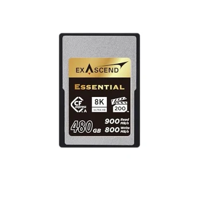 Image of Exascend Essential 480GB CFexpress Type A Memory Card 800MB/s Write 900MB/s Read VPG200 Offering 8K Ultra HD Video CF Cinema Quality Compatible for Sony Alpha &amp; FX Cameras