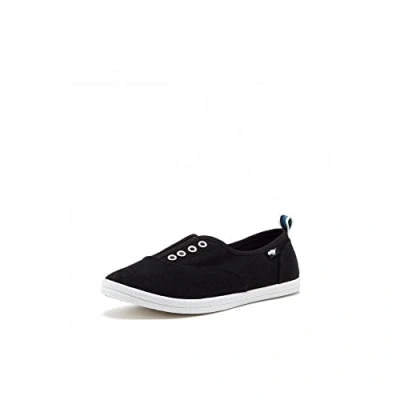 Image of Rocket Dog Women&#039;s Mariella Flat Slip on Trainer 3 UK Cotton Black