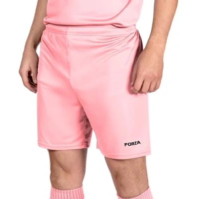 Image of FORZA Men’s Classic Football Shorts [XS XXL] Premium Polyester Training 9 Bold Colour Options (UK, Alpha, S, Regular, Light Pink)