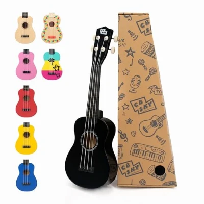 Image of CB SKY 21&quot; (53cm) Soprano Ukulele for Kids/Beginners Black