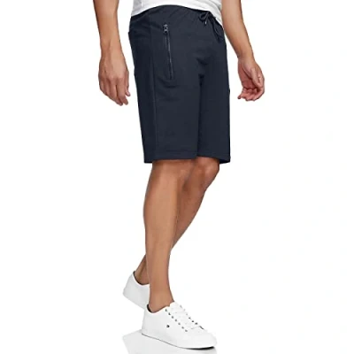 Image of Smith &amp; Solo men&#039;s sports shorts, running summer cotton jogging bottoms, fitness trousers, Bermuda training 7316 Indigo, M