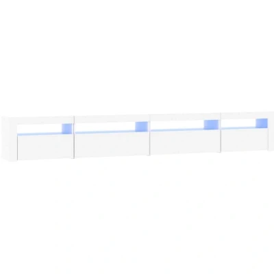Image of vidaXL TV Cabinet with LED Lights White 270x35x40 cm