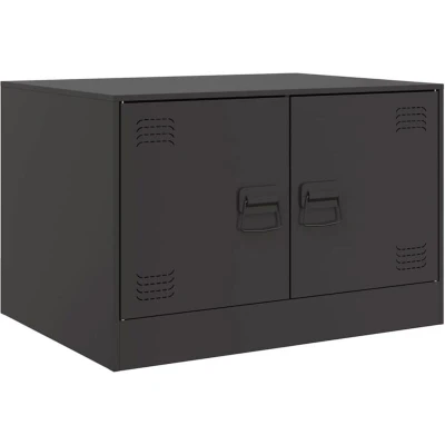 Image of vidaXL Coffee Table Black 67x50x44 cm Steel