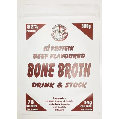 Image of Bone Broth Beefy Drink and Stock 300g, 100% Natural Collagen &amp; Protein from Sweden. Nutrition for Healthy Joints, Skin, Hair Nails