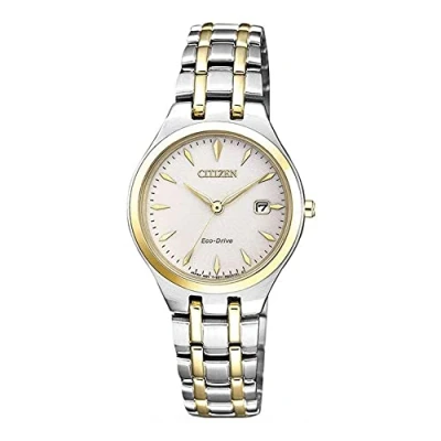 Image of Citizen Women&#039;s Analogue Solar Powered Watch with Stainless Steel Strap EW2484 82B