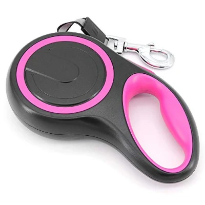 Image of MoYouno 8M Long Retractable Dog Leash 110lbs, Heavy Duty Pet Lead Durable Automatic Extendable Training Up to 50KG, Pink