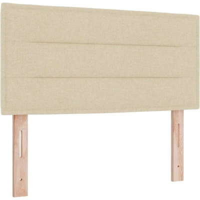 Image of vidaXL LED Headboard Lines Design Cream 100 cm Fabric