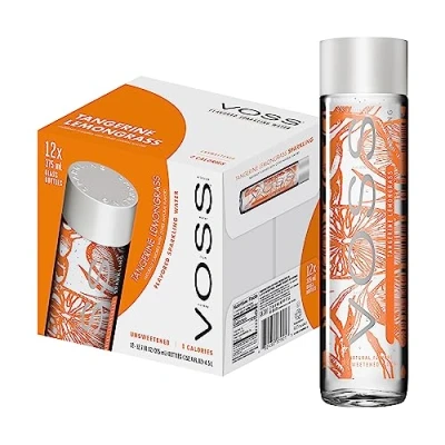 Image of Voss Tangerine Lemongrass Sparkling Water (375ml) Pack of 12
