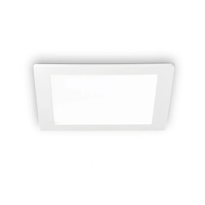 Image of Groove LED 1 Light Large Square Warm Recessed Spotlight Panel White
