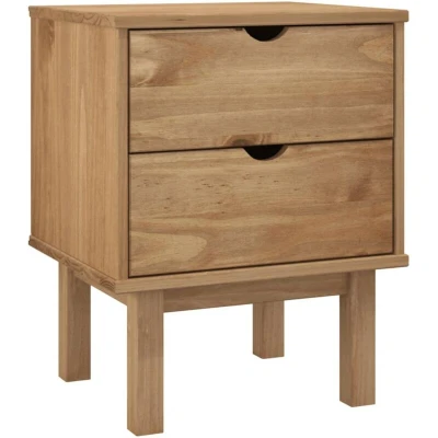 Image of vidaXL Bedside Cabinet OTTA 45x39x57 cm Solid Wood Pine