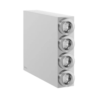 Image of Royal Catering RCCD 04 cup dispenser 4 slots stainless steel for cups up to 89 cm in diameter Paper Coffee