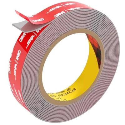 Image of FIXCHORD 3M VHB Double Sided Tape Heavy Duty, Mounting Tape, Waterproof Strong Adhesive for LED Strip Light, Car, Home&amp;Office Decor, Grey (15.4FTx0.78IN)