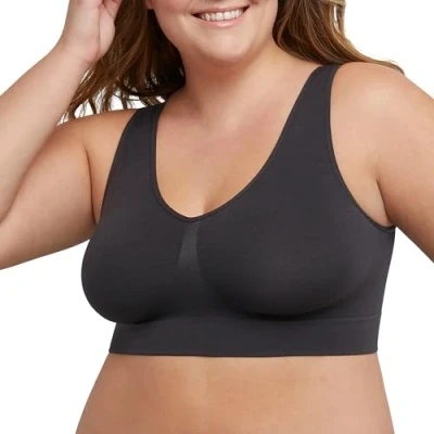 Image of Just My Size Women&#039;s Pure Comfort Bra, Black, 2X