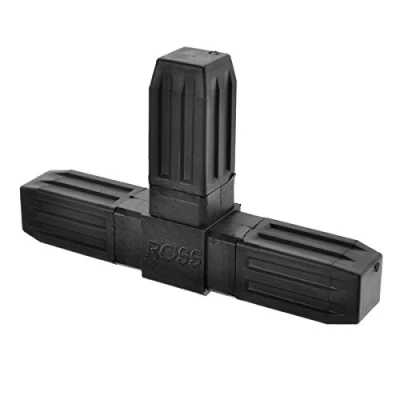 Image of Premium Durable Square Tube Plastic Connectors with Rerinforced Steel Centre, Joints for 3 Way Flat 25 x 25mm No Welding Required