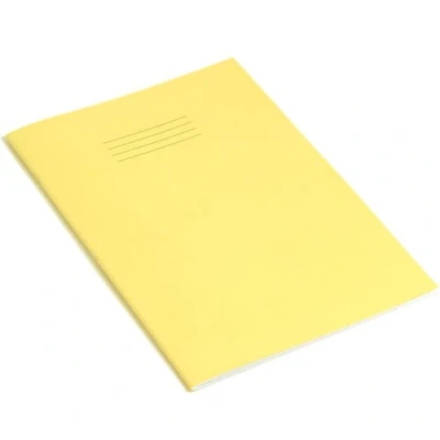 Image of Rhino A4 Exercise Books, 80 Page / 7mm Squared Paper Notebook, 10 Pack, Office &amp; School Stationery Supplies, Yellow