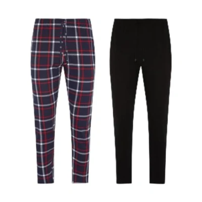 Image of FM London 2 Pack Extra Warm Pyjamas for Men Lightweight Mens Pyjama Bottoms, Loungewear, and Nightwear Rich in Cotton, Comfort Fit PJs