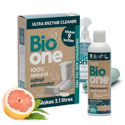 Image of Bio One Enzyme Cleaner Natural Odour Eliminator &amp; Deep for All Surfaces Kills 99.99% Bacteria Human and Pet Urine Neutraliser Enzymatic Remover 250ml Concentrate