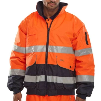 Image of Europa Bomber Jacket Orange / Navy 4XL