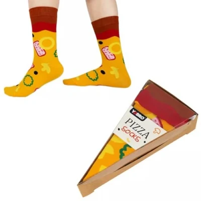 Image of Diabolical DP1355 Pizza Socks Stocking Fillers for Young Men, Gifts, Italian Gifts Funny Women, Novelty Men. Silly Fathers Day
